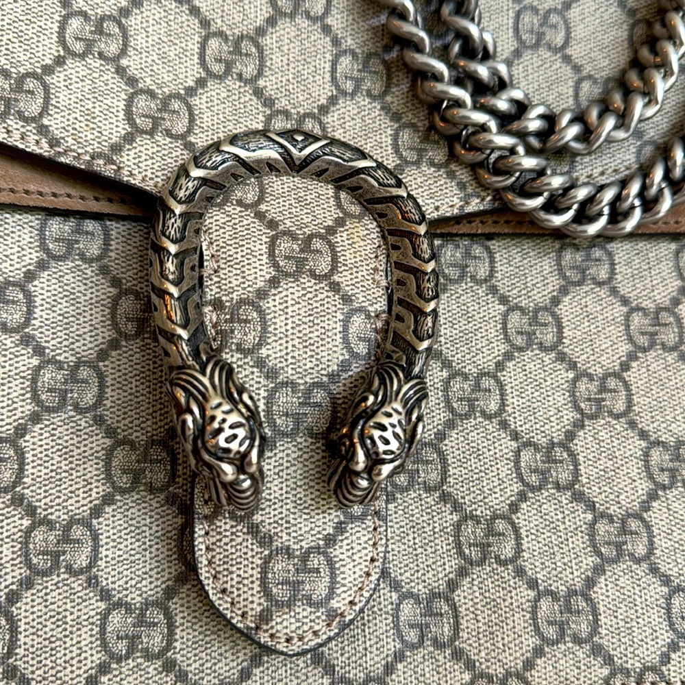 NEW Gucci Dionysus GG Supreme Suede Logo Handbag - Picture 2 of 11